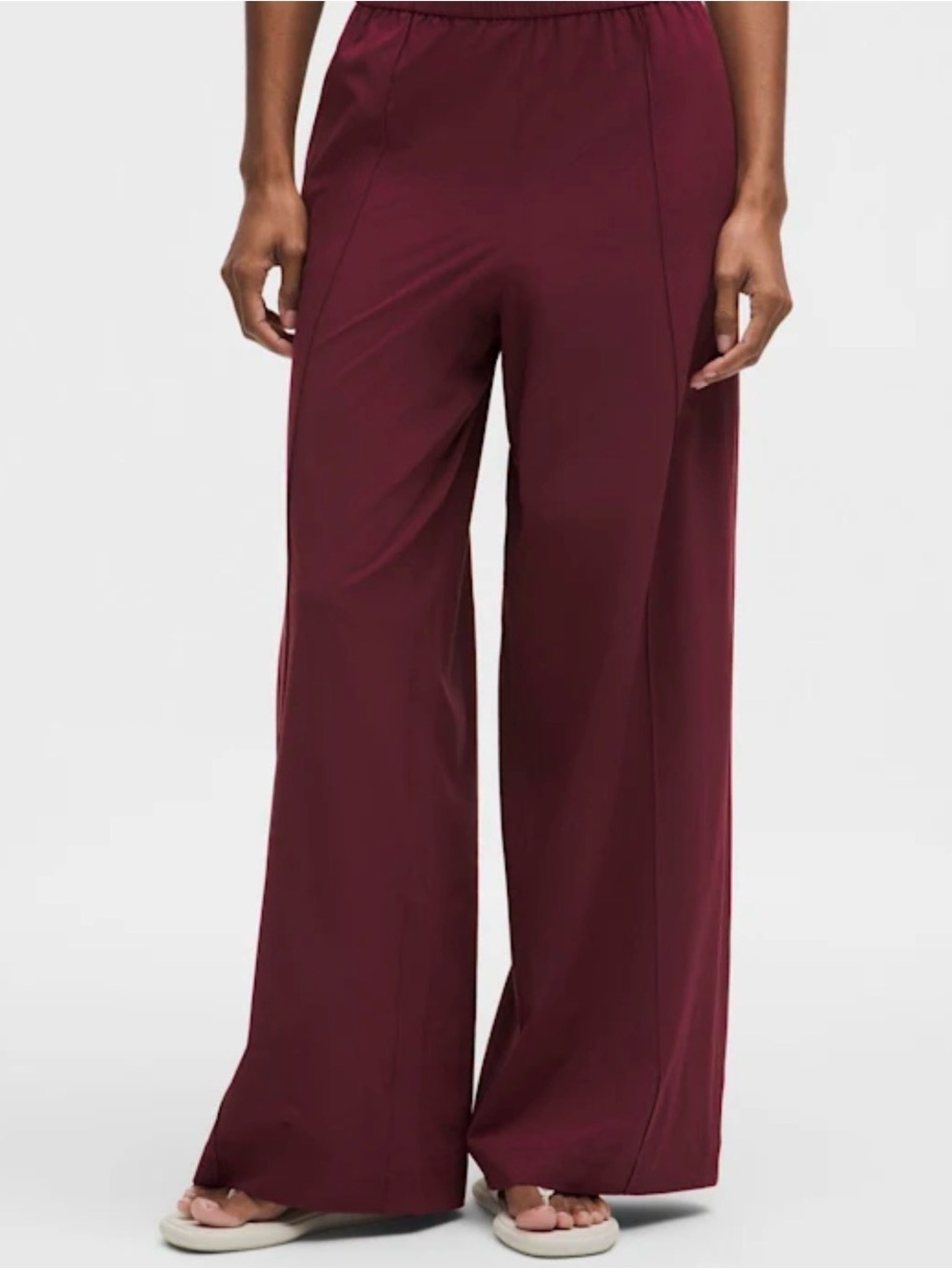 lululemon athletica Wide-Leg Pull-On Pants in Burgundy Bay